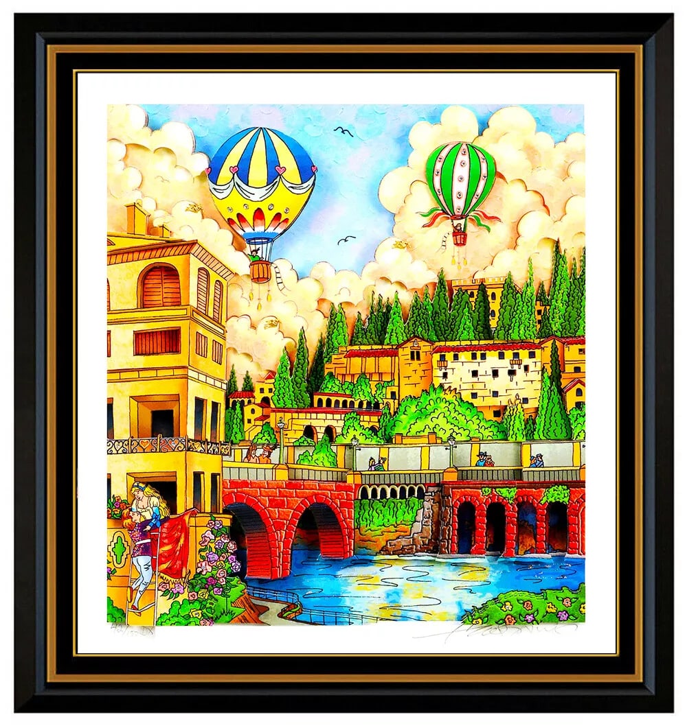 Charles Fazzino Romeo Julietta Deluxe 3D Silkscreen Signed Pop Art Framed (1 of 5)