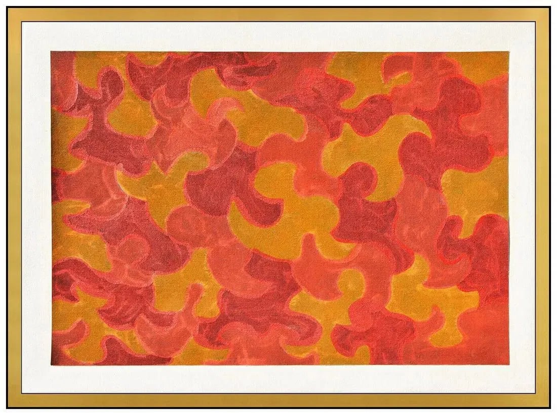 Paul Allen Reed Abstract Acrylic Painting On Canvas Signed Framed Artwork (1 of 5)