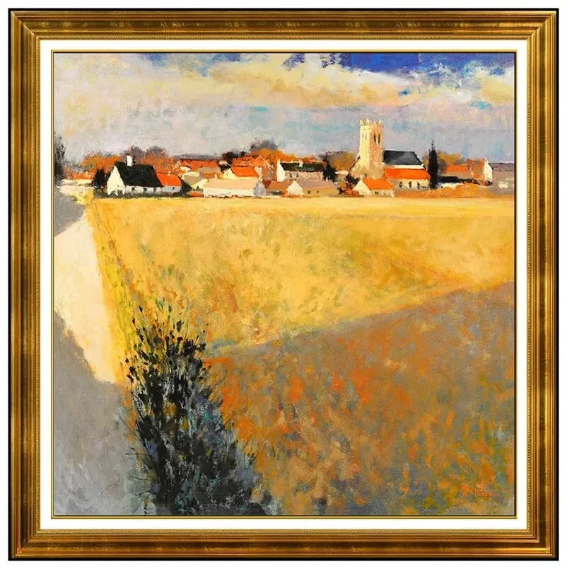 Pierre Neveu Provence Landscape Oil Painting On Canvas Signed Framed Art: This Lot Includes:Gallery Coa & Free Domestic Shipping (*Insurance And International Shipping For An Additional Charge)Artist: Pierre Neveu Title: Trail Through ProvenceMedium: Oil On CanvasSize: 24&r