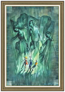 Raymond Howell Large Figurative Oil Painting On Board Signed Artwork: This lot includes:Gallery COA & free domestic shipping (*insurance and international shipping for an additional charge)Artist: Raymond HowellTitle: SpiritedMedium: Oil Painting On BoardSize: 38" x 24"