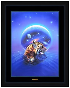 Christian Riese Lassen Secret Path Tiger Giclee Signed Framed Artwork