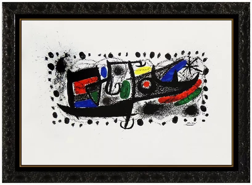 Joan Miro Und Katalonien Abstract Modern Color Lithograph Signed Framed Art (1 of 5)