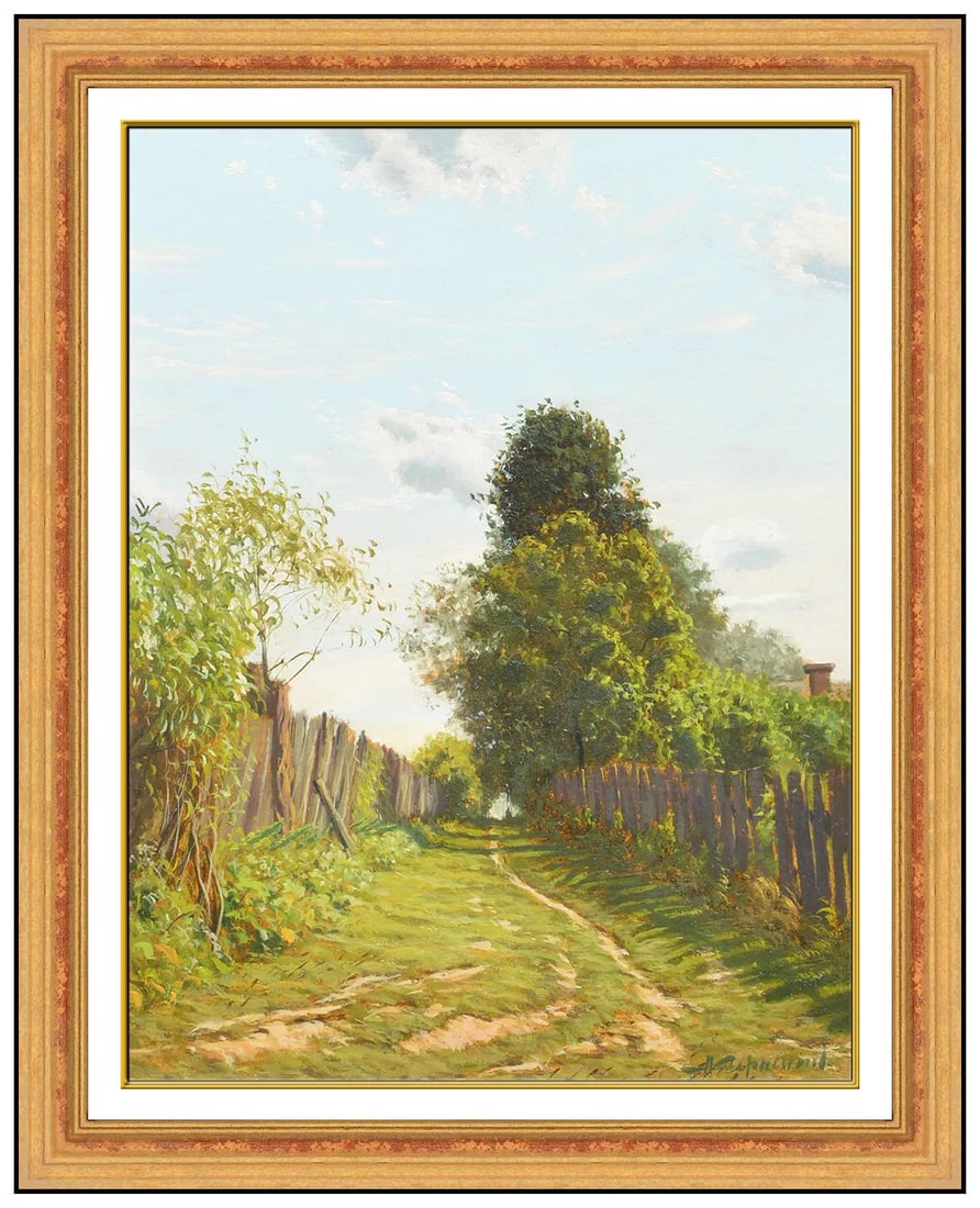 Andrei Gerasimov Signed Oil Painting on Board Original Framed Landscape Artwork