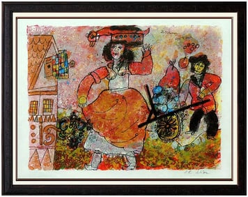 Theo Tobiasse Hand Signed Color Lithograph Cubist Hans Christian Andersen Art