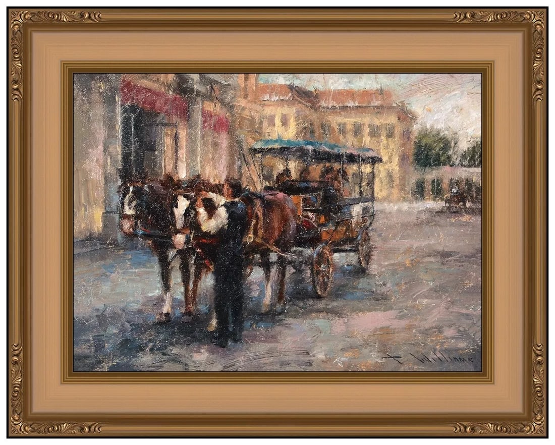 Todd Williams Signed Oil Painting on Board Horse Landscape Framed Original Artwork: This lot includes:Gallery COA & free domestic shipping (*insurance and international shipping for an additional charge)Artist: Todd Williams Title: The Carriage RideMedium: Oil on Canvas BoardSize: 12