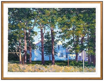 Gary Bowling Signed Oil Painting Framed Farm Landscape Scene Original Artwork