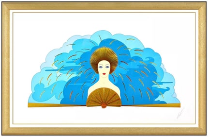 Erte Signed Embossed Serigraph The Storm Costume Design Art Deco Framed Original