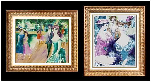 Rosenthal Lis Muller Signed Porcelain Plaques Hand Painted Portraits Rare Framed Art