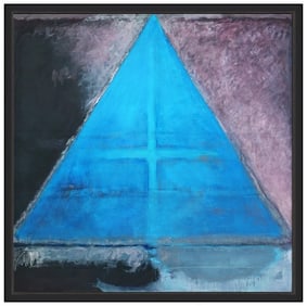 Ronaldo De Juan Signed Abstract Painting on Canvas Large Framed Contemporary Artwork