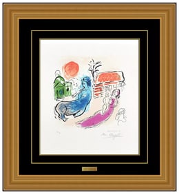 Marc Chagall Signed Lithograph Maternite Au Centaure Framed Original Artwork