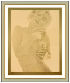 Bert Stern Original Color Silkscreen Hand Signed Marilyn Monroe Roses Body Shots