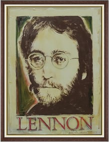 Paul Mccarthy Large Original Beatles John Lennon Oil Painting On Canvas Signed