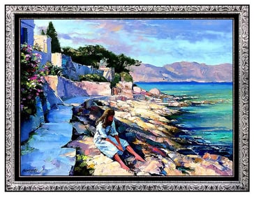 Howard Behrens Original Oil On Canvas Painting Signed Art Ocean Sea Large 32X42