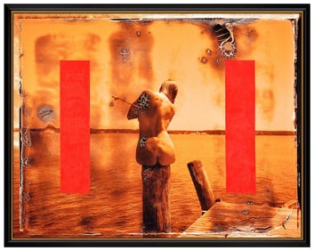 David Gamble Acrylic Painting On Canvas Chromogenic Nude Female Large Signed Art