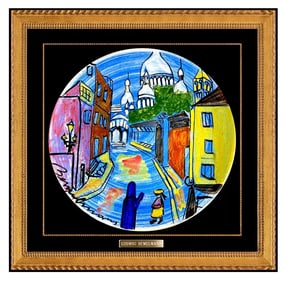 Ludwig BEMELMANS ORIGINAL PAINTING Madeline on Ceramic Signed Illustration oil