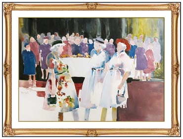 Jane Carter Large Original Painting Signed Framed Female Portrait Figurative Art