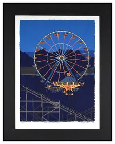 N. Douglas Vixen Nite Lites at Dorney Park Signed Color Serigraph Pop Framed