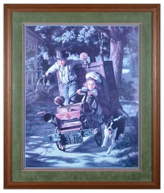 Bob Byerley Help On The Way Signed Color Lithograph Doctor Framed