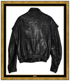 Peter Max Original Signed Acrylic Painting Saks Fifth Avenue Jacket Framed