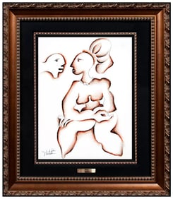 Alexandra Nechita Original Signed Ink Drawing Female Portrait Picasso Framed