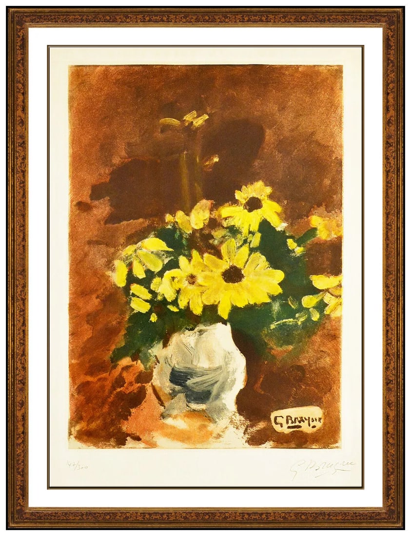 Georges Braque Signed Color Etching Vase De Fleurs Jaunes Still Life (1 of 5)