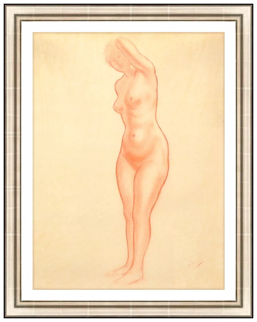 Andre Derain Original Signed Female Portrait Drawing Sanguine Pastel Framed: This Lot Includes:Gallery Coa & Free Domestic Shipping (*Insurance And International Shipping For An Additional charge)Artist: Andre Derain Title: Femme NueMedium: Pastel DrawingSize: 24" x 18" Framed