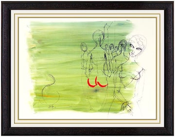 Charles Levier Original Signed Acrylic Painting French Nude Female Rare