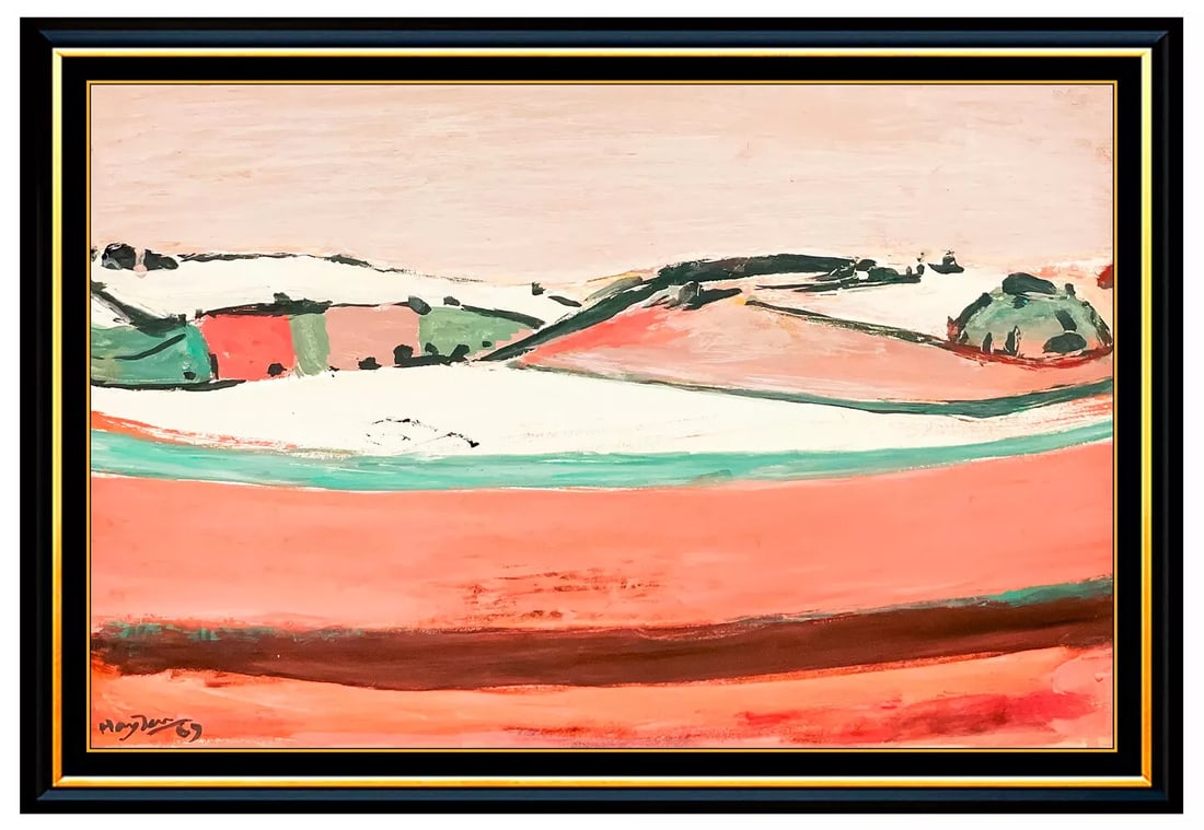 Henri Hayden Original French Landscape Oil Painting Signed Framed Authentic Art (1 of 4)