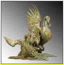 Sherry Salari Sander Large Tundra Swans Bronze Sculpture Signed Wildlife Art