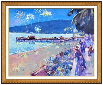 Ramon Moscardo Original California Landscape Oil Painting Signed Framed Art