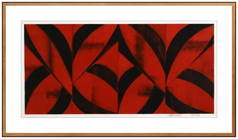 Charles Arnoldi Rare Original Floral Gouache Painting Signed Framed Artwork