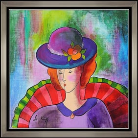 Linda Le Kinff Original Modern Female Portrait Oil Painting on Canvas Signed