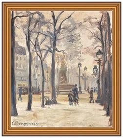 Alexander Denonne Original Figures Oil Painting on Canvas Signed Framed Art