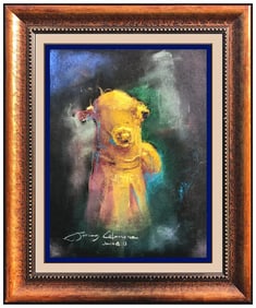 James Coleman Original Walt Disney Cityscape Pastel Painting Signed Framed Art