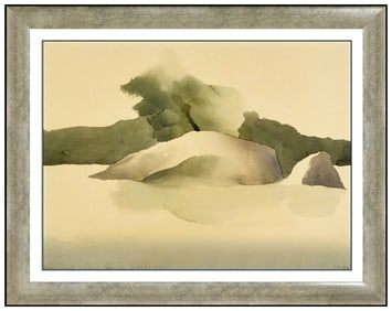 Toni Onley Original Canadian Landscape Watercolor Painting Signed Framed Art