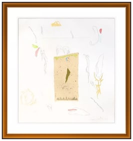Mimmo Domenico Paladino With Music Original Etching Aquatint Signed Framed Art