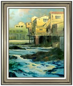 James Coleman Large Original Seascape Oil Painting Signed Disney Art on Canvas