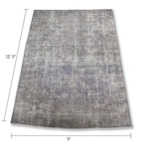 Early 20th Century Vintage Handmade Persain Tabriz Multicolored Floral Rug - 9' x 12' 5"