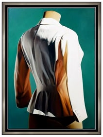 Alberto Magnani Large Original Modern Fashion Oil Painting Signed Framed on Canvas