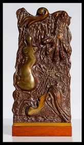 Antonio Grediaga Kieff Original Totem Female Bronze Sculpture Full-Round Signed Art