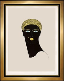 Erte Queen Of Sheba Original Color Serigraph Signed Art Deco Costume Design