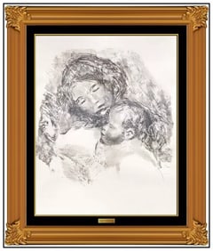 Pierre Auguste Renoir Maternite Grande Planche Original Lithograph Portrait Art