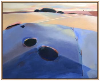 Deborah Garber Large Original Landscape Oil Painting Signed Framed on Canvas