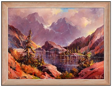 Wayne Lowdermilk Original Western Landscape Oil Painting Signed on Canvas