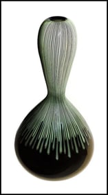Ludovico Santillana Venini Cannette Original Murano Glass Vase Signed Antique