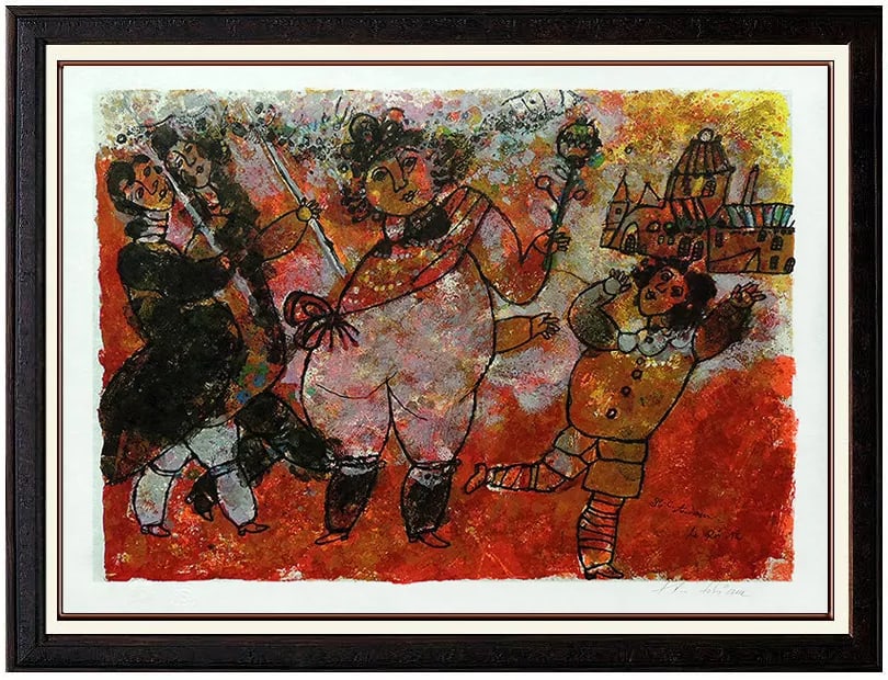 Theo Tobiasse Le Roi Nu Original Hand-Signed Color Lithograph Andersen Art (1 of 8)