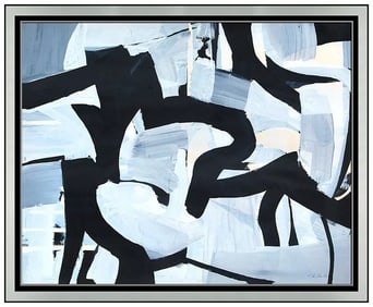 Michael Loew Original Contemporary Abstract Acrylic Painting Signed Framed