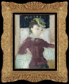 Dietz Edzard Original Vintage Portrait Oil Painting Signed Framed on Canvas