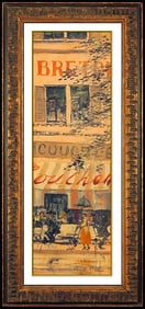 John Morris Original Cityscape Oil Painting Signed Framed on Canvas Board