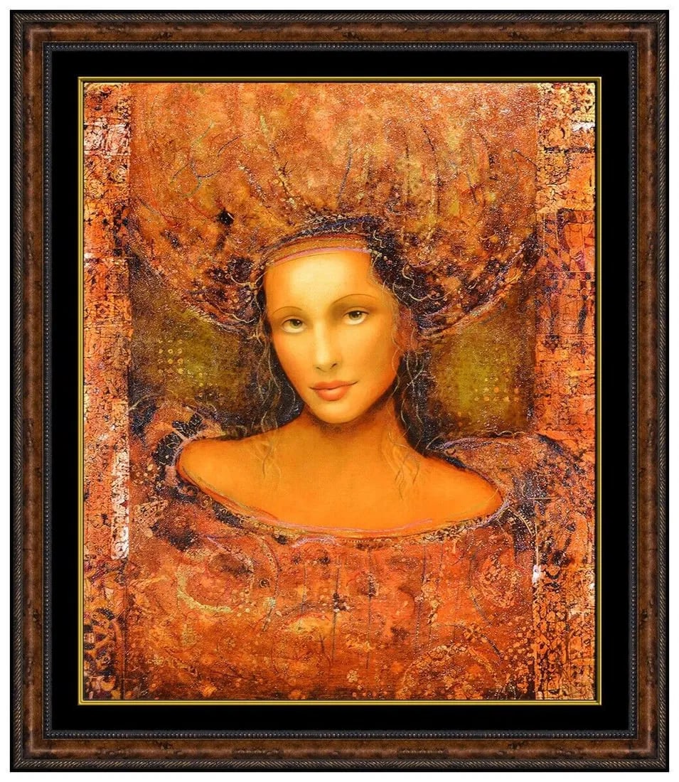 Csaba Markus Ladonna Original Hand-Embellished Serigraph Signed Female Portrait (1 of 6)